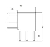 SOLO 50x10mm,90 Degrees JOINER